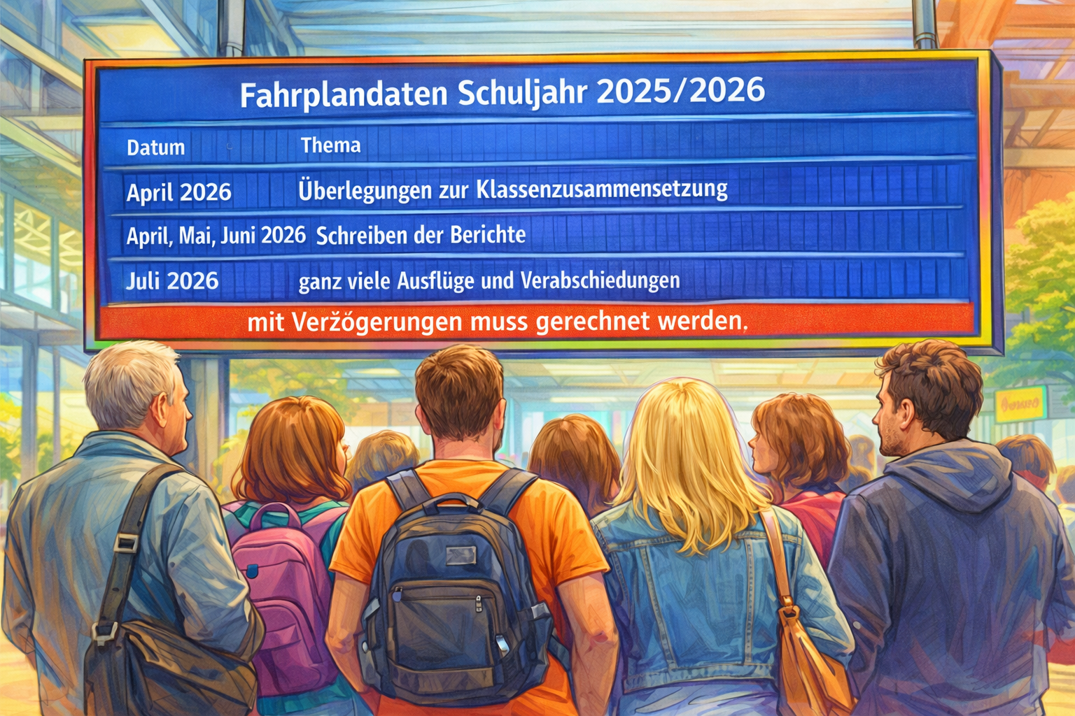 Fahrplan restliches Schuljahr